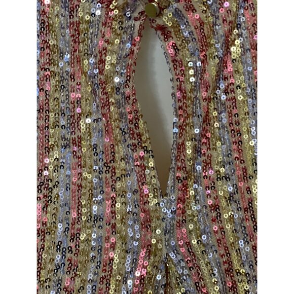 Julia Jordan Multicolor Sequin Shift Dress Sz 8 Event Paty NYE Coquette - Picture 10 of 13